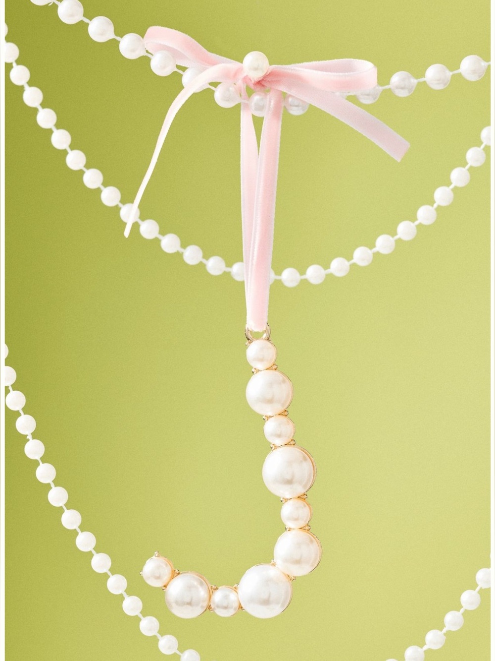 ANTHROPOLOGIE➕Exclusive Pearl Monogram J Ornament